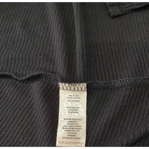 Soft Surrounds Waffle Knit Open Front Cardigan Women's Size S Waterfall Hem - Picture 5 of 6